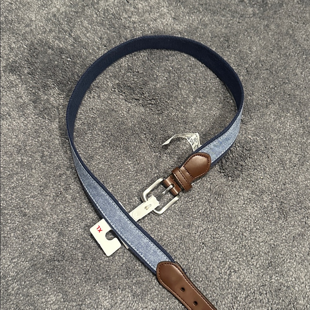 Cat & Jack Blue and Brown Belt with Silver Buckle NEW